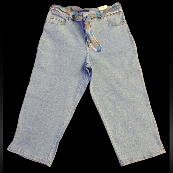 NWT Kim Rogers size 10P denim capris - Picture 2 of 8